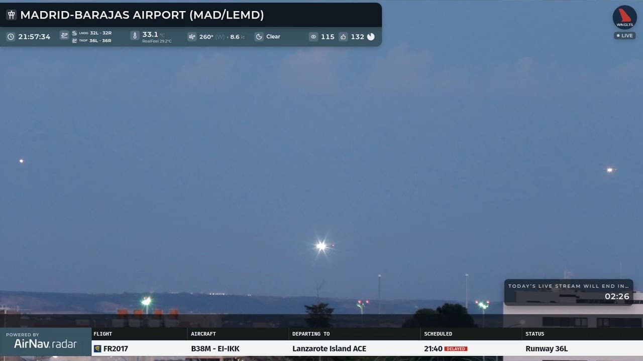 🔴 Friday Evening LIVE Plane Spotting Madrid-Barajas Airport ✈️ 4K | 17 JUL 2026