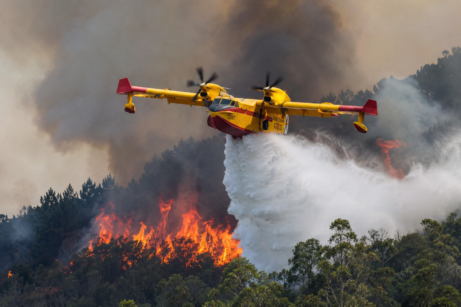 Los guardianes del cielo: la aviación que lucha contra los incendios forestales